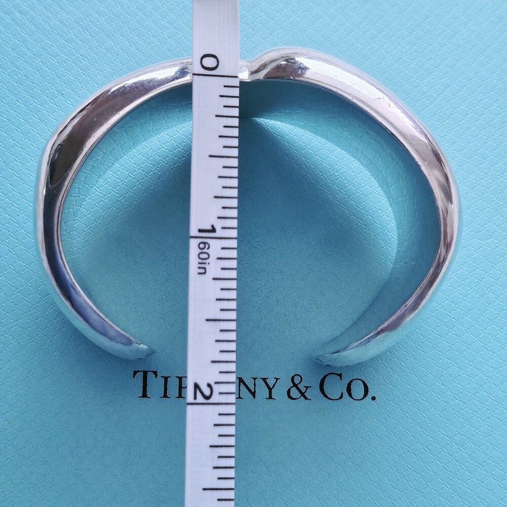 🧧SOLD🎋RARE Vintage 1979 Tiffany & Co. Elsa Peretti Libra Cuff Silver Bracelet - Picture 7 of 9